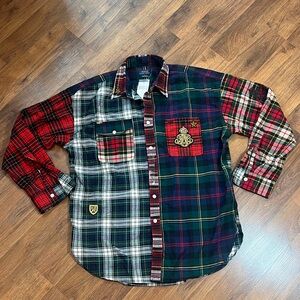 NWT - Polo Ralph Lauren Women’s Patchwork Plaid Shirt - Boyfriend Fit